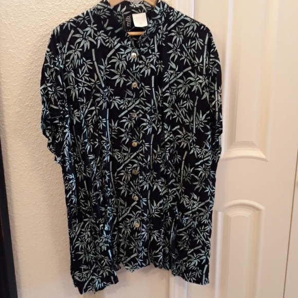 New MIB Black Turquoise Stand Collar Tunic - Picture 4 of 6